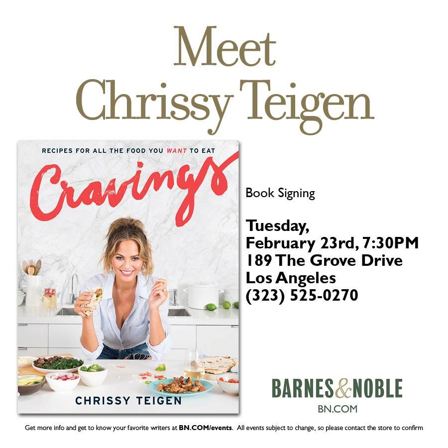 Chrissy Teigen Celebrates \u0026quot;Cravings: Recipes for All the Food You ...