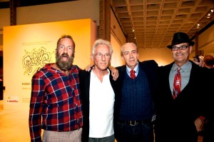 (from left to tight) Kenny Sharf, Ed Ruscha, Robert William, and Greg Escalante