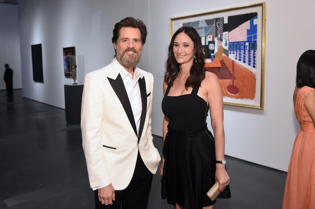 Actor Jim Carrey and Bettina Korek attend LACMA's 50th Anniversary Gala sponsored by Christies at LACMA on April 18, 2015