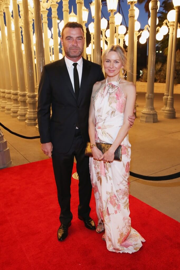 Actors Liev Schreiber and Naomi Watts attend the LACMA 50th Anniversary Gala sponsored by Christies at LACMA on April 18, 2015