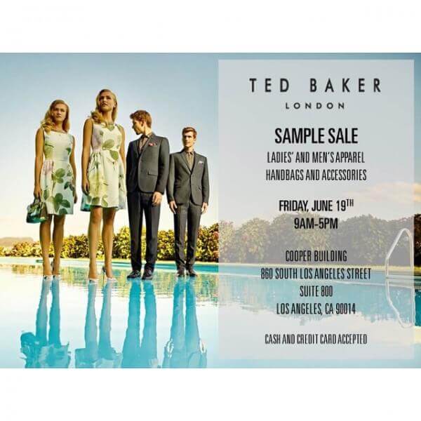 Ted Baker London Sample Sale LA Guestlist