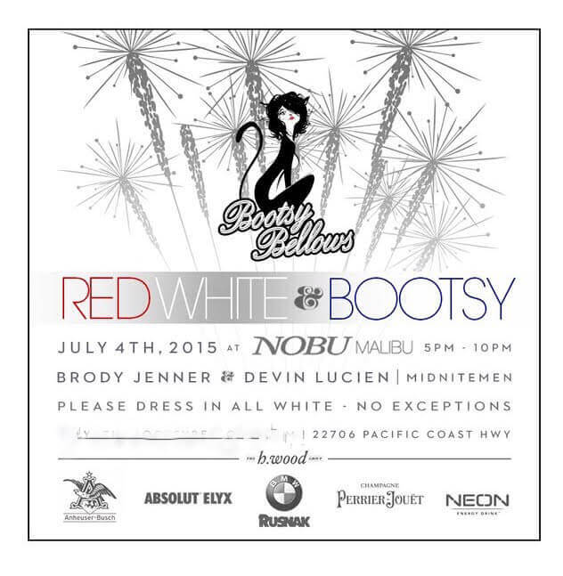Red, White & Bootsy Nobu LA Guestlist