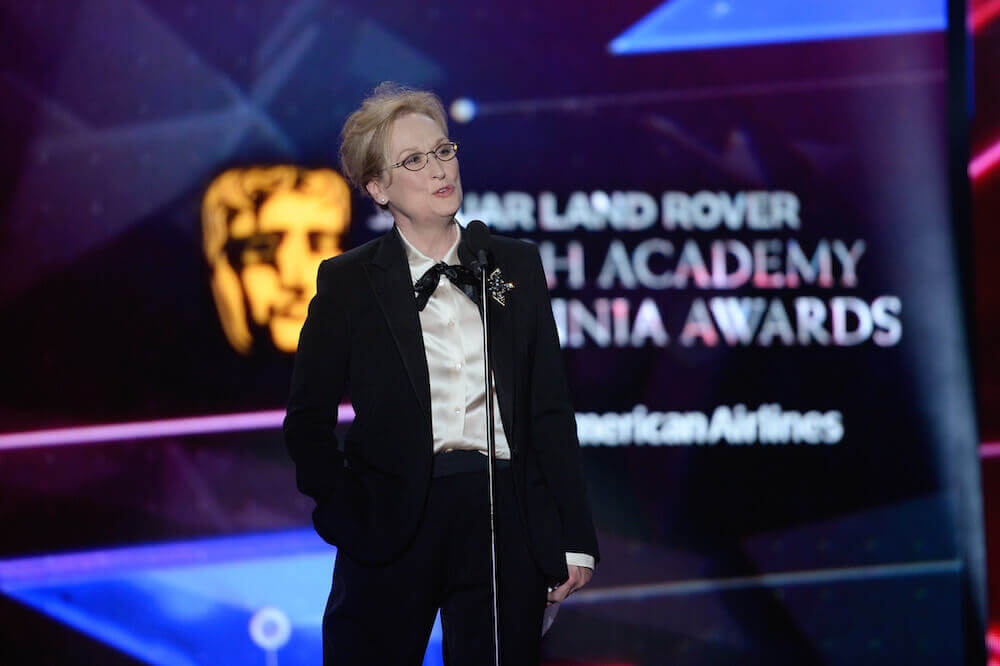 Actress Meryl Streep accepts the Stanley Kubrick Britannia Award for Excellence in Film onstage at the 2015 Jaguar Land Rover British Academy Britannia Awards presented by American Airlines at The Beverly Hilton Hotel on October 30, 2015 in Beverly Hills, California