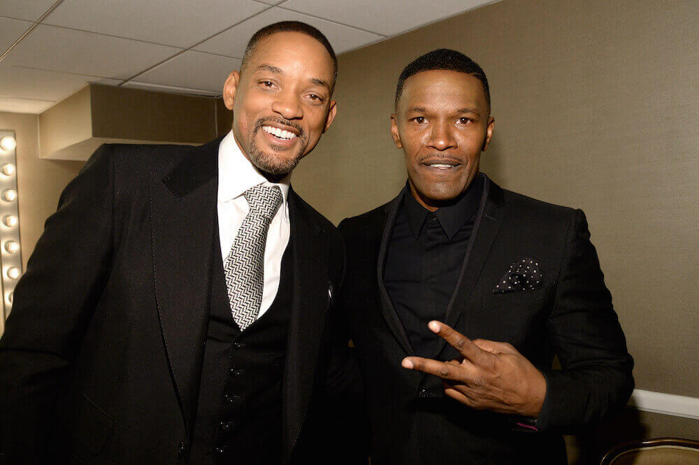 Actors Will Smith and Jamie Foxx attend the 19th Annual Hollywood Film Awards at The Beverly Hilton Hotel on November 1, 2015 in Beverly Hills, California