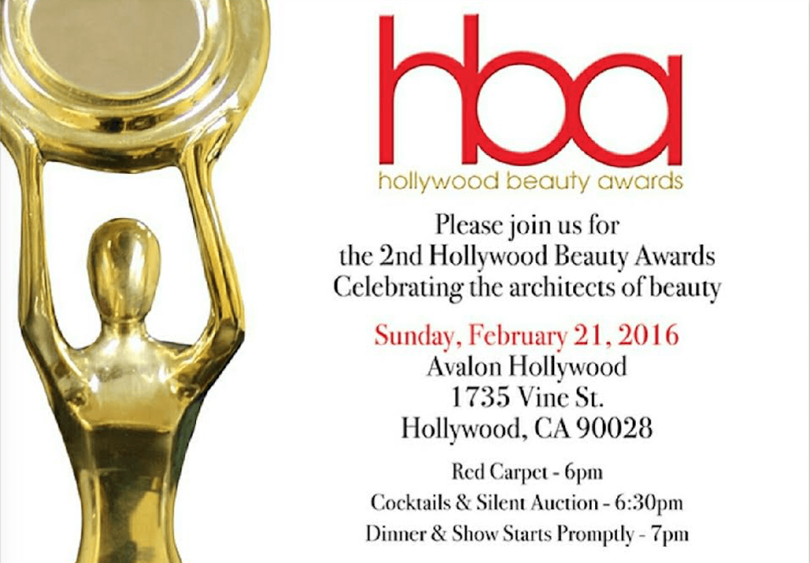 2nd Hollywood Beauty Awards LA Guestlist
