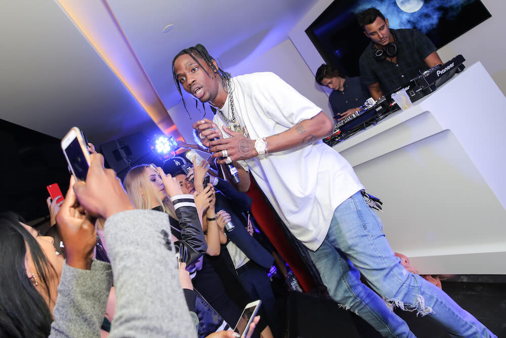 Travis Scott at OUE Skyspace LA Launch hosted by Kendall Jenner