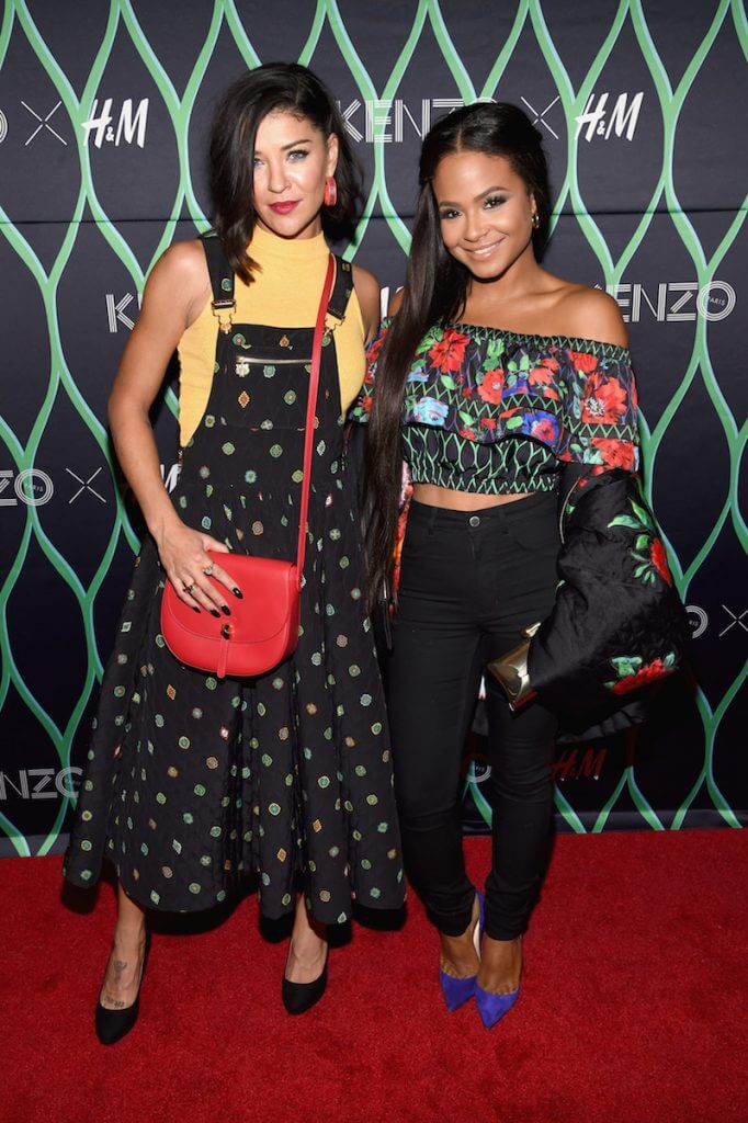 Actress Jessica Szohr (L) and singer-songwriter/actress Christina Milian attend the KENZO x H&M Los Angeles VIP Pre-Launch on November 2, 2016 in West Hollywood, California
