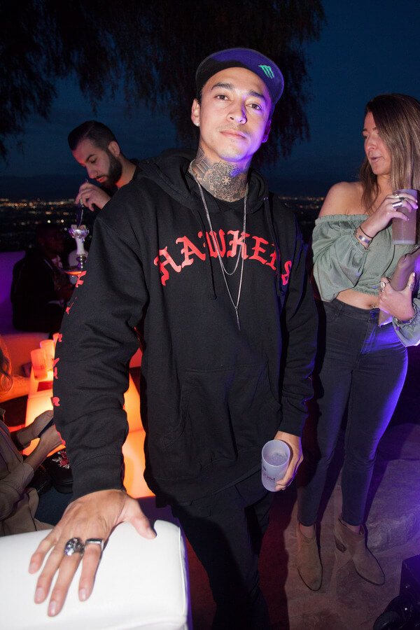 Nyjah Huston attends the  Drupe Los Angeles Launch Party: Presented by BLOOM Gin
