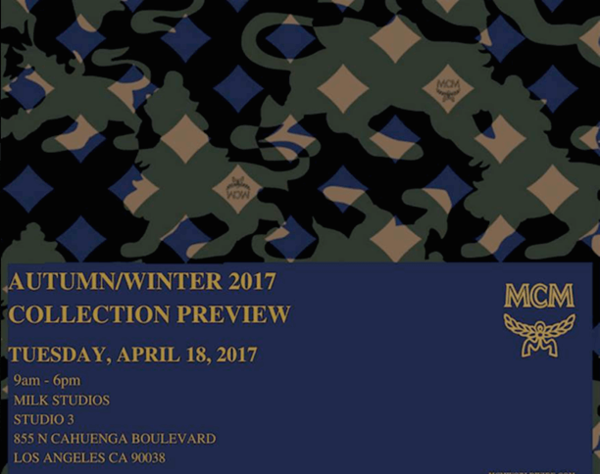 MCM Worldwide Fall 2017 Collection Preview LA Guestlist