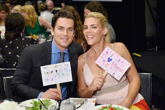 Matt Bomer and Busy Philipps attend  Uplift Family Services at Hollygrove Gala at W Hollywood on May 18, 2017 in Hollywood, California