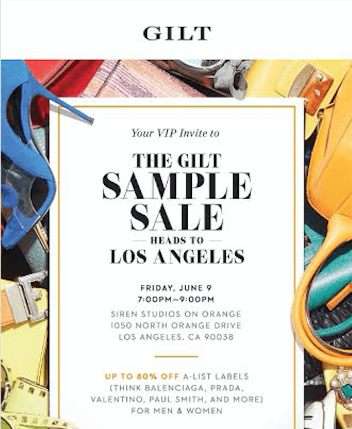 A List Sample Sale