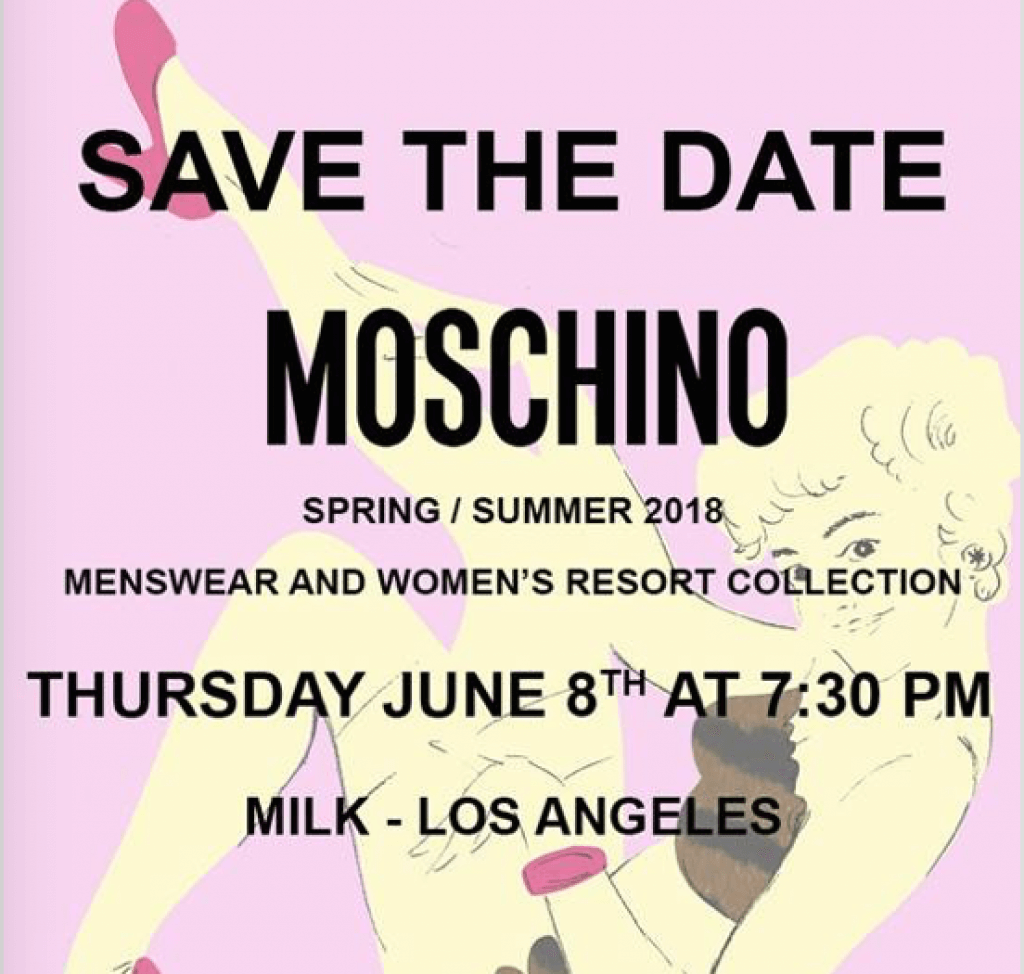 Moschino Spring/Summer 18 Show LA Guestlist