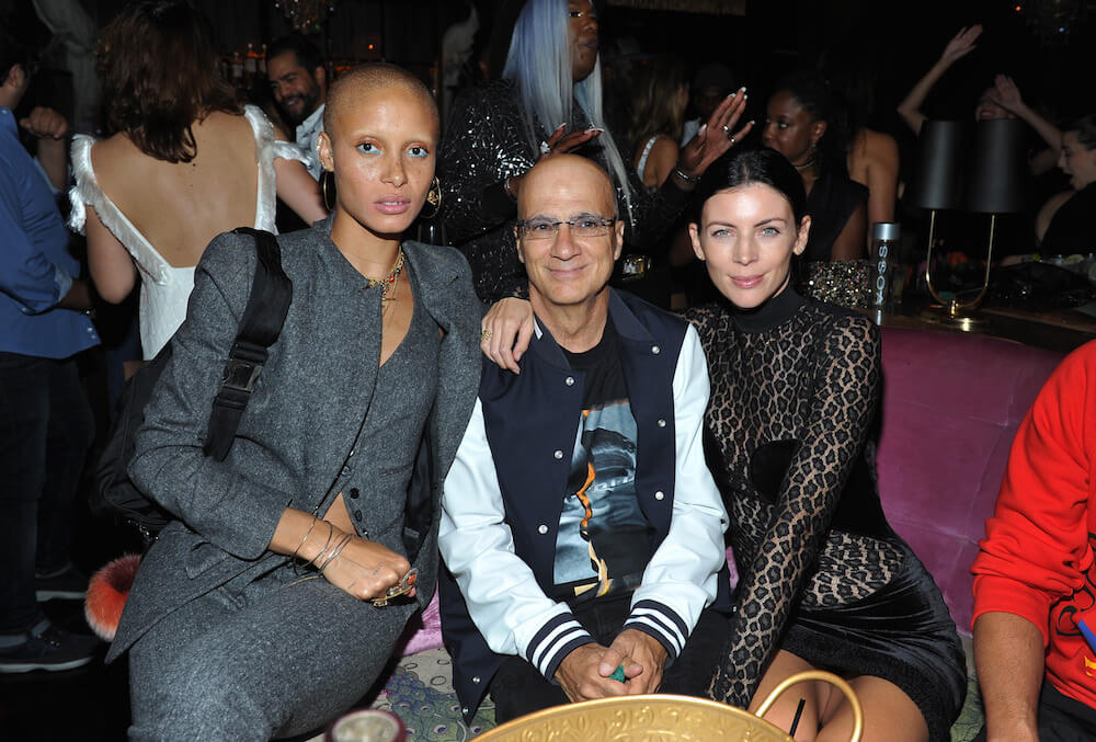 (L-R) Adwoa Aboah, Jimmy Iovine and Liberty Ross at UGG x Jeremy Scott Collaboration Launch Event at The h.wood Group's 'Poppy' on August 27, 2017 in West Hollywood, California