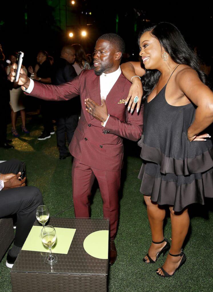 Kevin Hart and Niecy Nash take Selfie at the Launch of Kevin Hart’s Laugh Out Loud Network at the Sheats Goldstein Residence