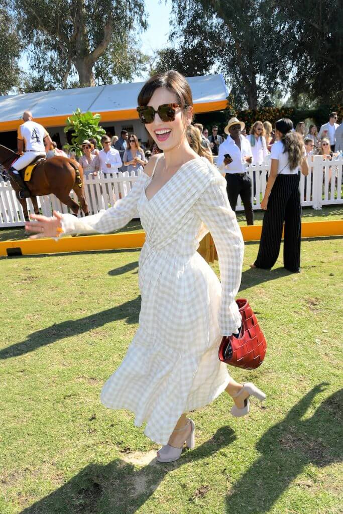 Camilla Belle at the Eighth Annual Veuve Clicquot Polo Classic on October 14, 2017 in Los Angeles, California