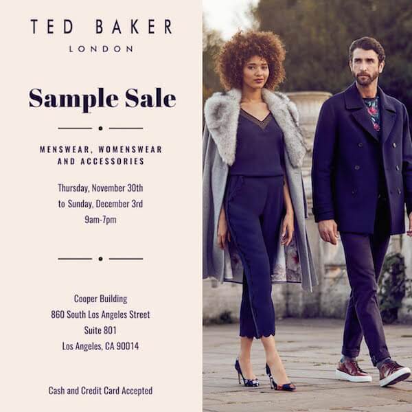 Ted Baker Sample Sale LA Guestlist