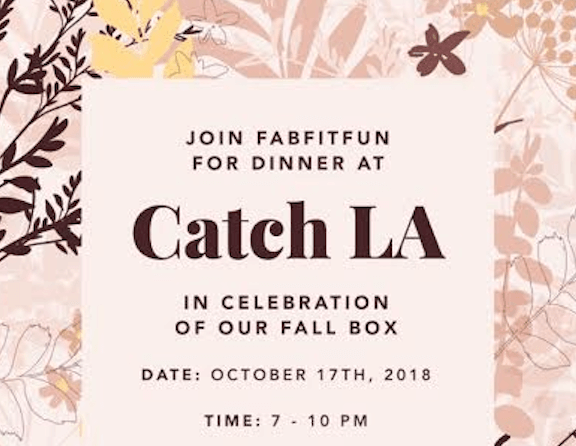 FabFitFun X Catch LA LA Guestlist
