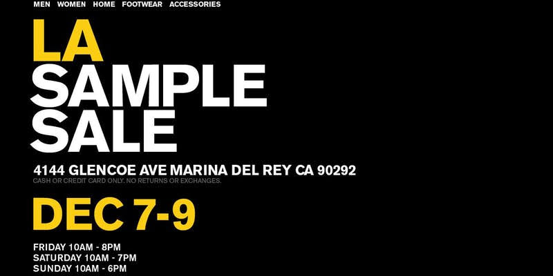 James Perse Sample Sale LA Guestlist