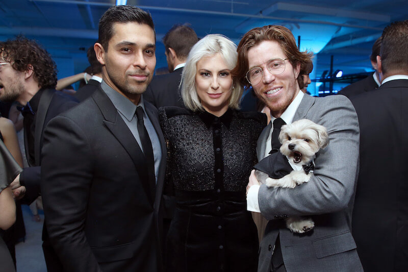 (L-R) Wilmer Valderrama, Sarah Barthel, and Shaun White attend Michael Muller's HEAVEN, presented by The Art of Elysium, on January 5, 2019 in Los Angeles, California
