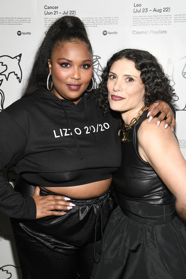 (L-R) Lizzo and Chani Nicholas attend Spotify Cosmic Playlist Launch Event at Gold Diggers on January 23, 2019 in Los Angeles, California