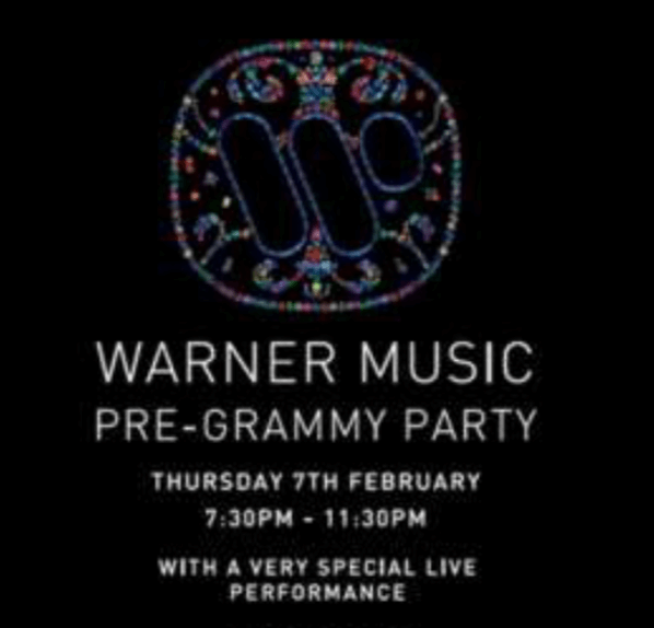 Warner Music PreGrammy Party LA Guestlist