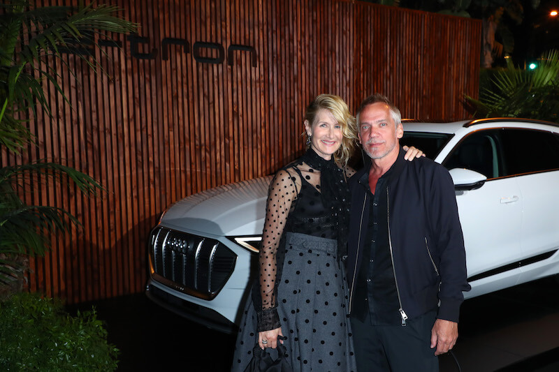 (L-R) Laura Dern and Jean-Marc Vallée attend the Audi pre-Emmy celebration at Sunset Tower in Hollywood on Thursday, September 19, 2019