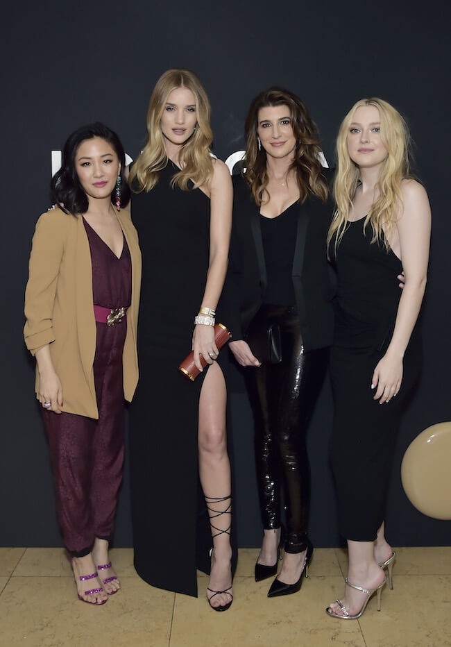 Constance Wu, Rosie Huntington-Whiteley, Carisa Janes and Dakota Fanning attend Hourglass x Rosie Huntington-Whiteley Launch Event at Sunset Tower on January 15, 2020 in Los Angeles, California