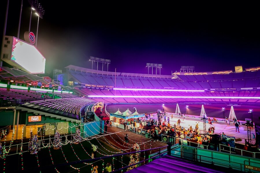 Crazy sunset over Dodgers stadium from a few years ago. : r/Dodgers