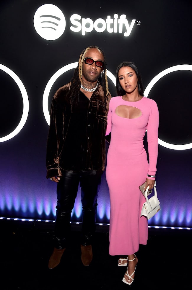 Ty Dolla $ign and Zalia attend the Swedish House Mafia “Paradise Again” Album Release Party with Spotify Live from the Desert at Zenyara on April 15, 2022 in Coachella, California