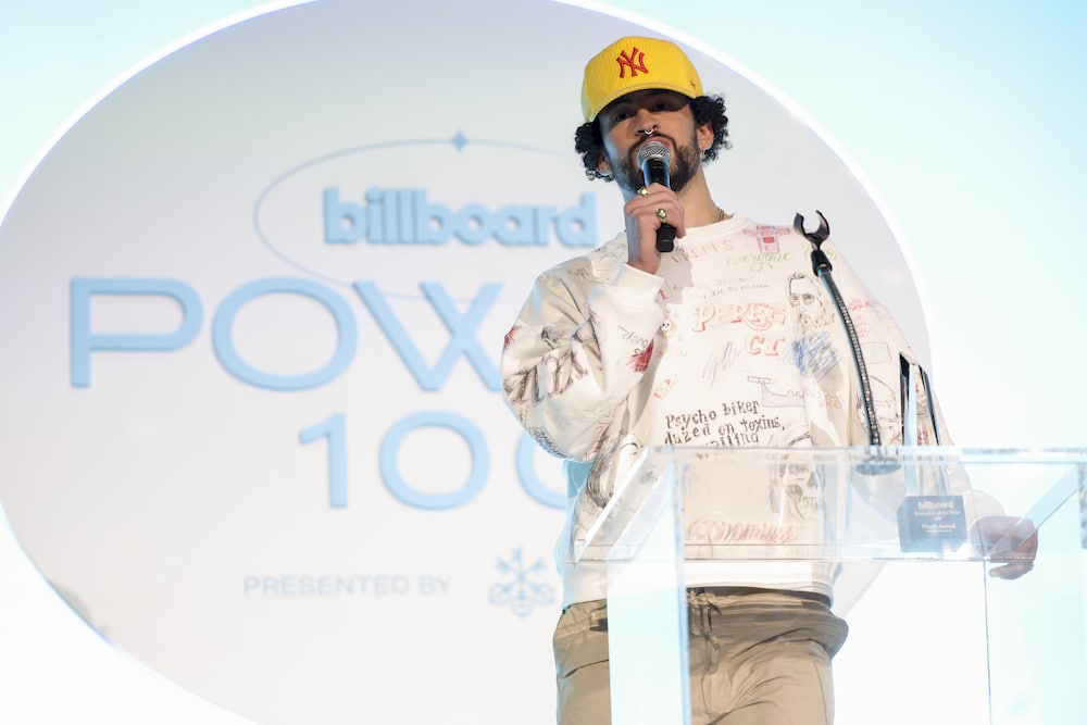 Bad Bunny Makes a Surprise Appearance at Billboard Power 100 To Honor Noah  Assad - LA Guestlist